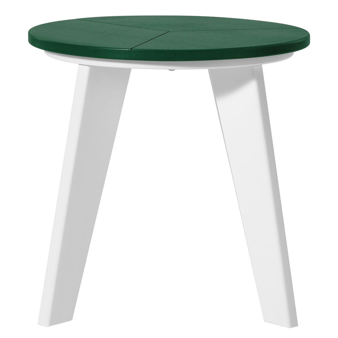 Pacifica HDPE Plastic Outdoor Round Adirondack Patio Side Table