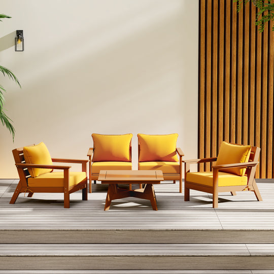 Avalon Outdoor 5-Piece Modular Sectional Patio Furniture Sofa Set