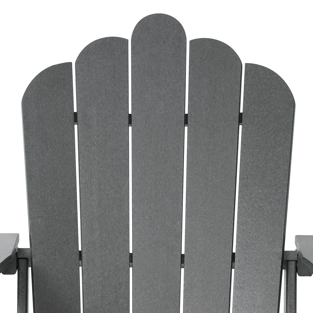 Highland Outdoor Patio HDPE Adirondack Chair With Cup Holder