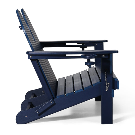 St. Augustine Outdoor Patio 49" HDPE Folding Adirondack Garden Bench