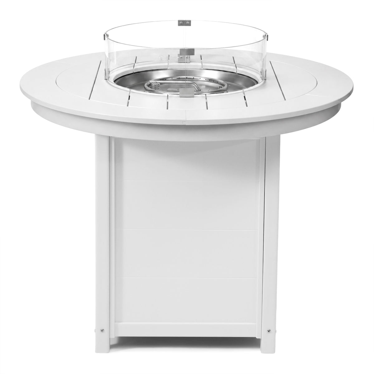 Helios 47" Modern Outdoor Patio Propane Round Counter Height Fire Pit Table