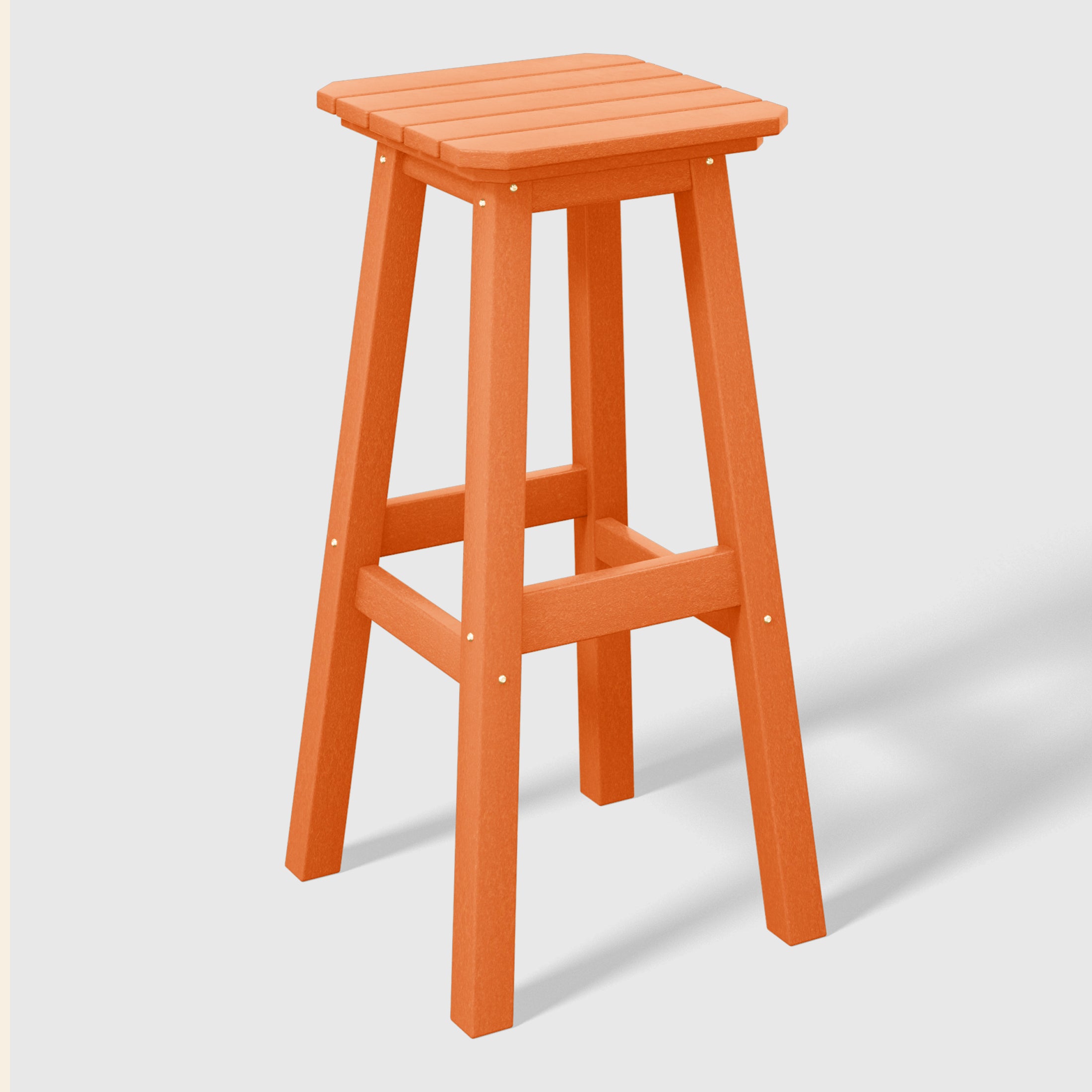 Malibu 29" HDPE Outdoor Patio Square Bar Stools (Set of 3)