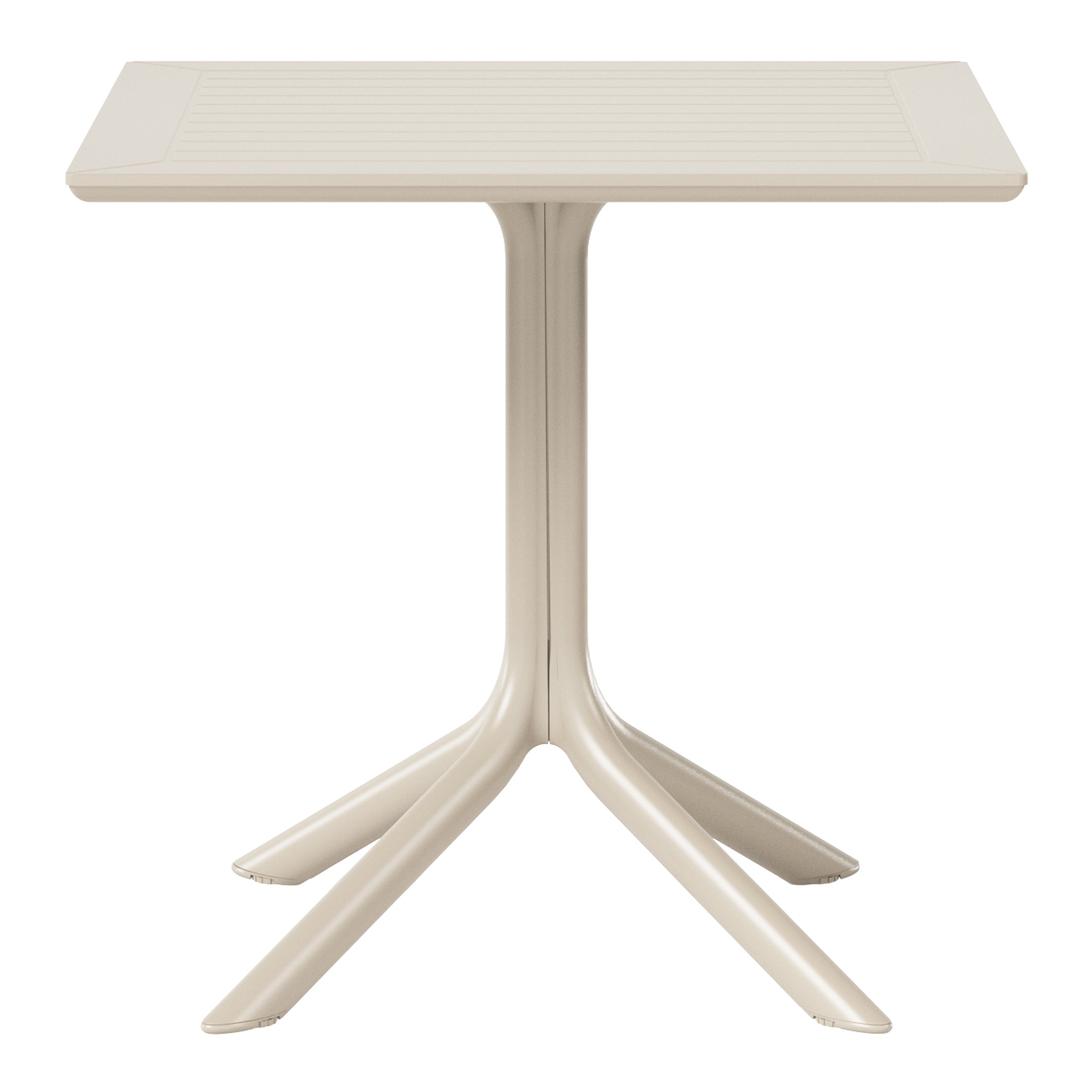 Playa 31.5" Square Outdoor Plastic Resin Patio Dining Table for 4
