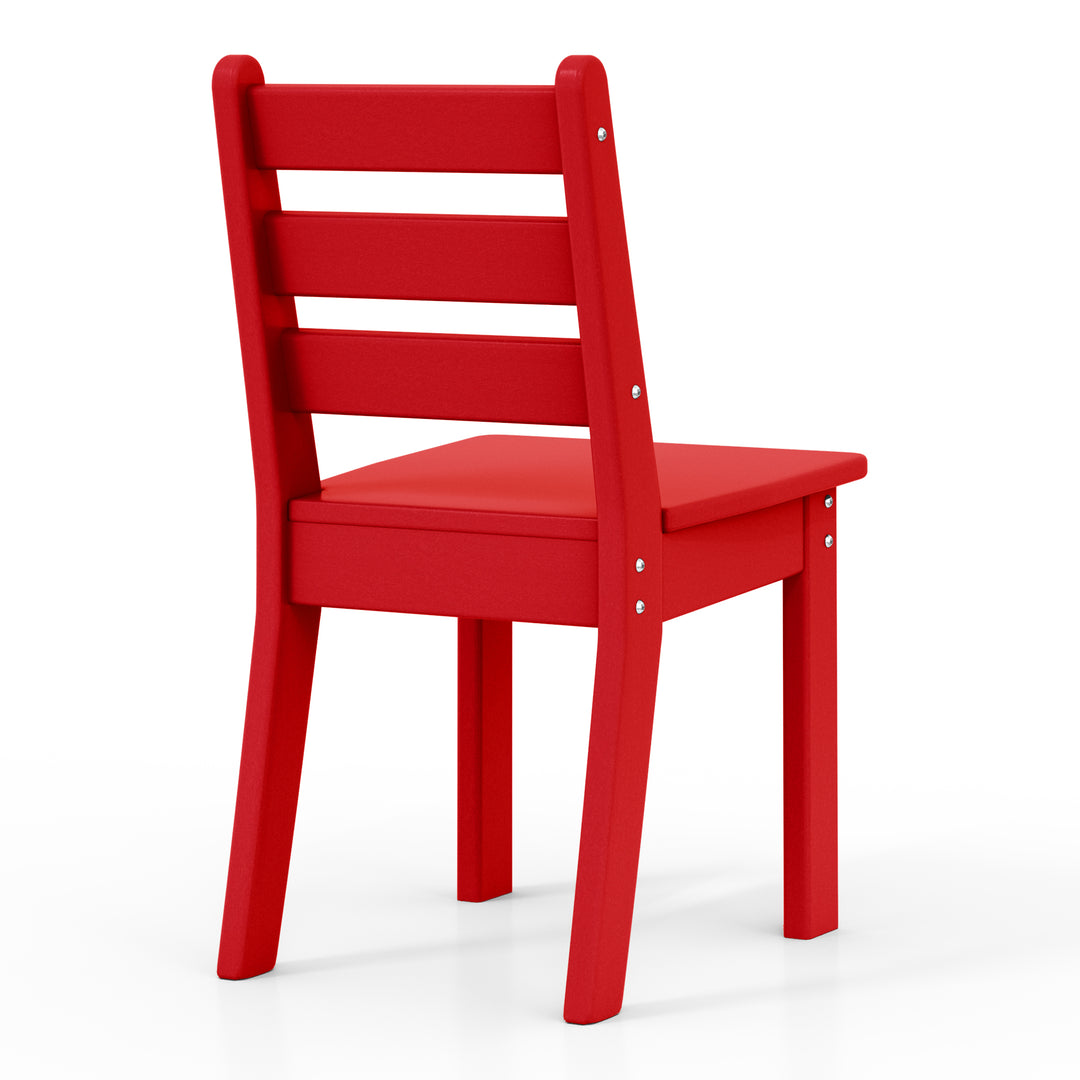 Treehouse Outdoor HDPE Kids Plastic Toddler Dining Chair (Set of Two)
