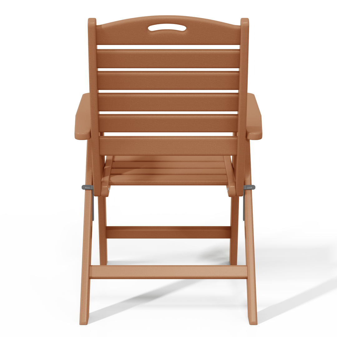 Malibu HDPE Adjustable Highback Folding Patio Dining Chair
