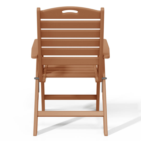 Malibu HDPE Adjustable Highback Folding Patio Dining Chair