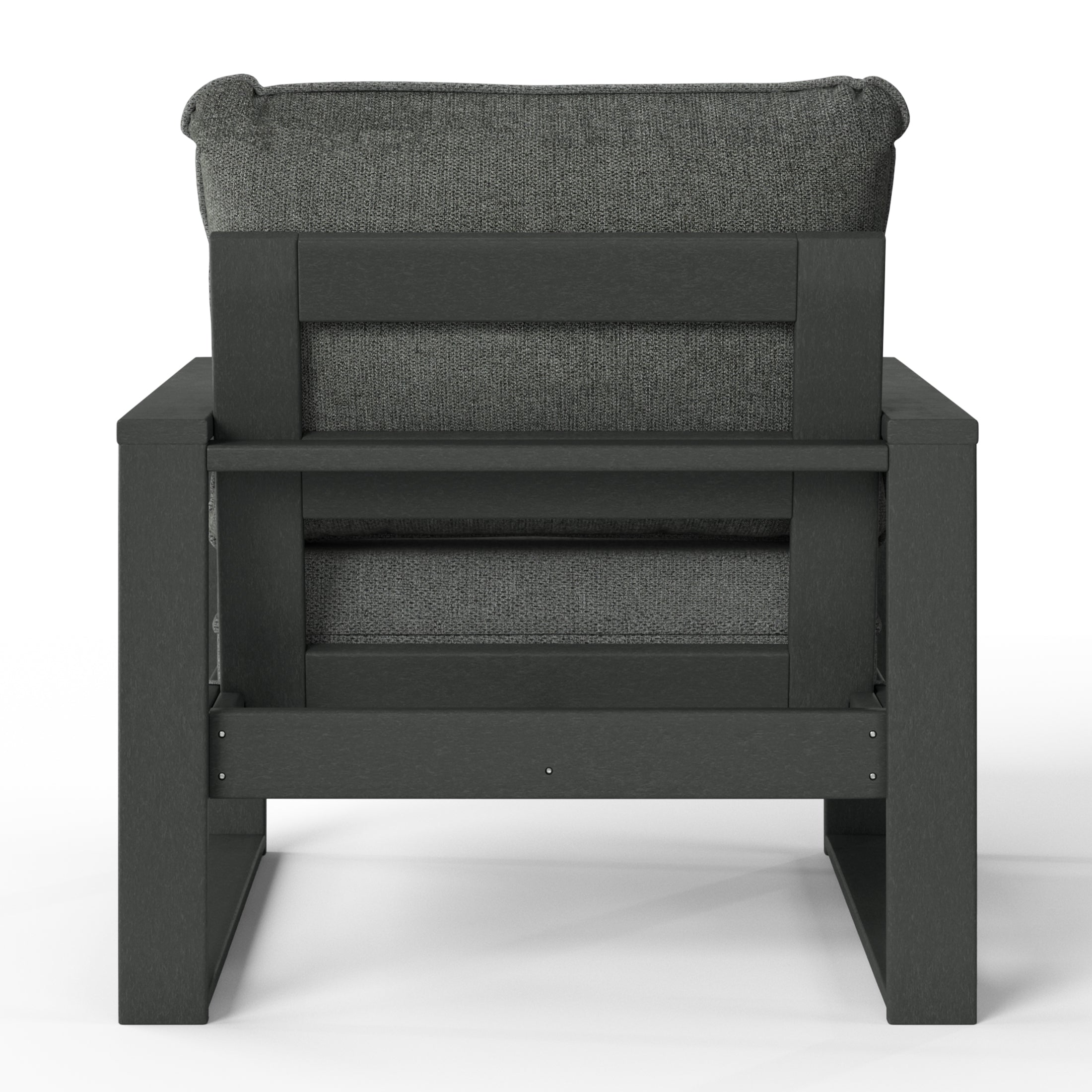Montara Outdoor Modern HDPE Patio Club Chair with Waterproof Deep Seat Cushions