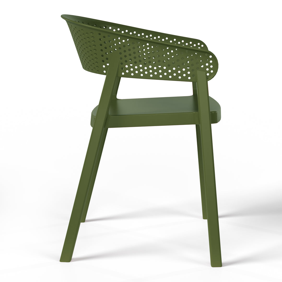 Playa 3-Piece Outdoor Resin Patio Bistro Table Set with Stackable Patio Dining Side Chairs