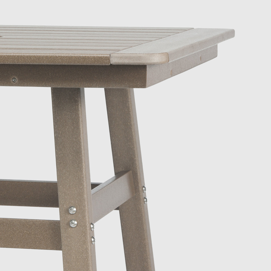 Malibu 30" Square Outdoor Patio Bistro Bar Table With Umbrella Hole