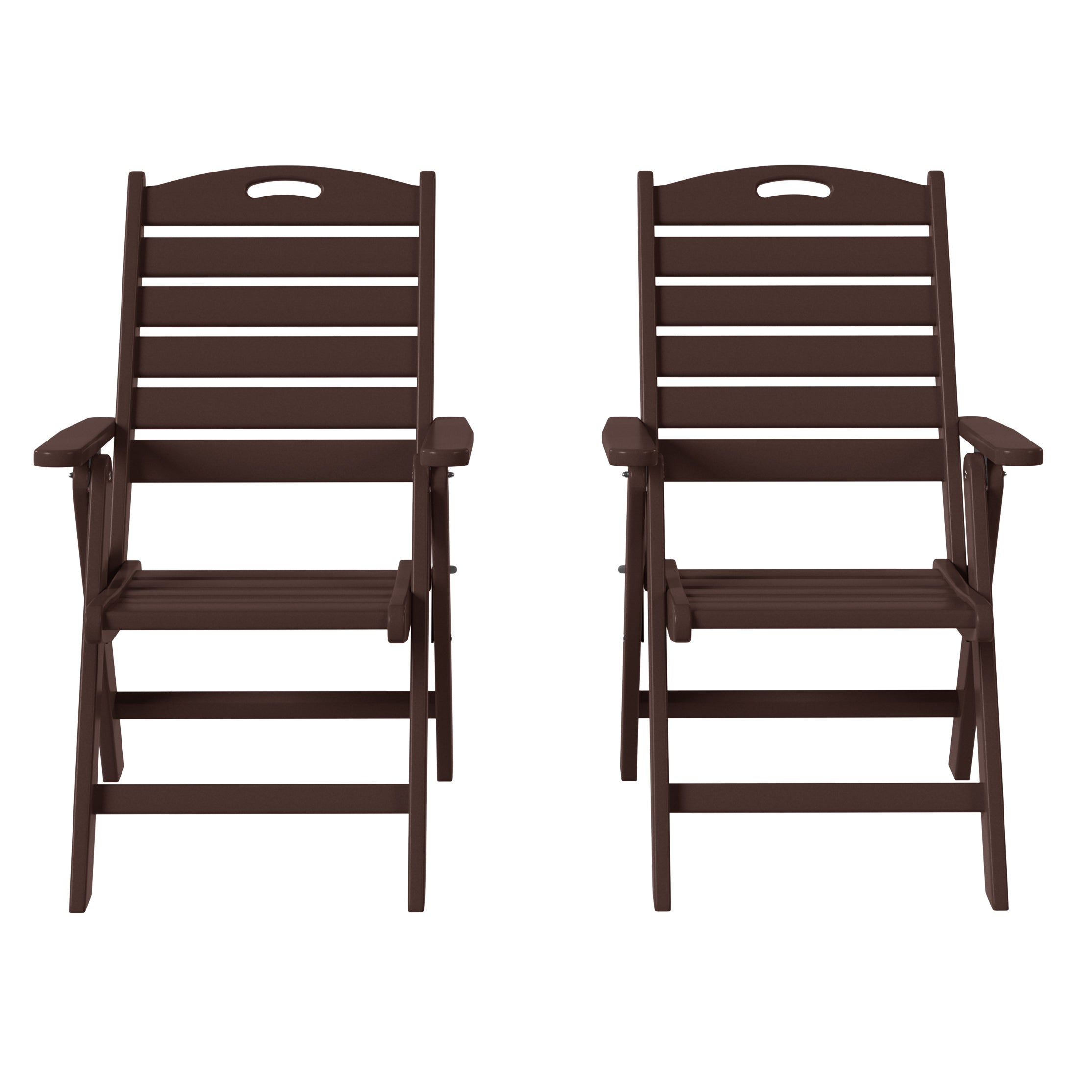 Azura HDPE Adjustable Highback Folding Outdoor Patio Dining Chairs