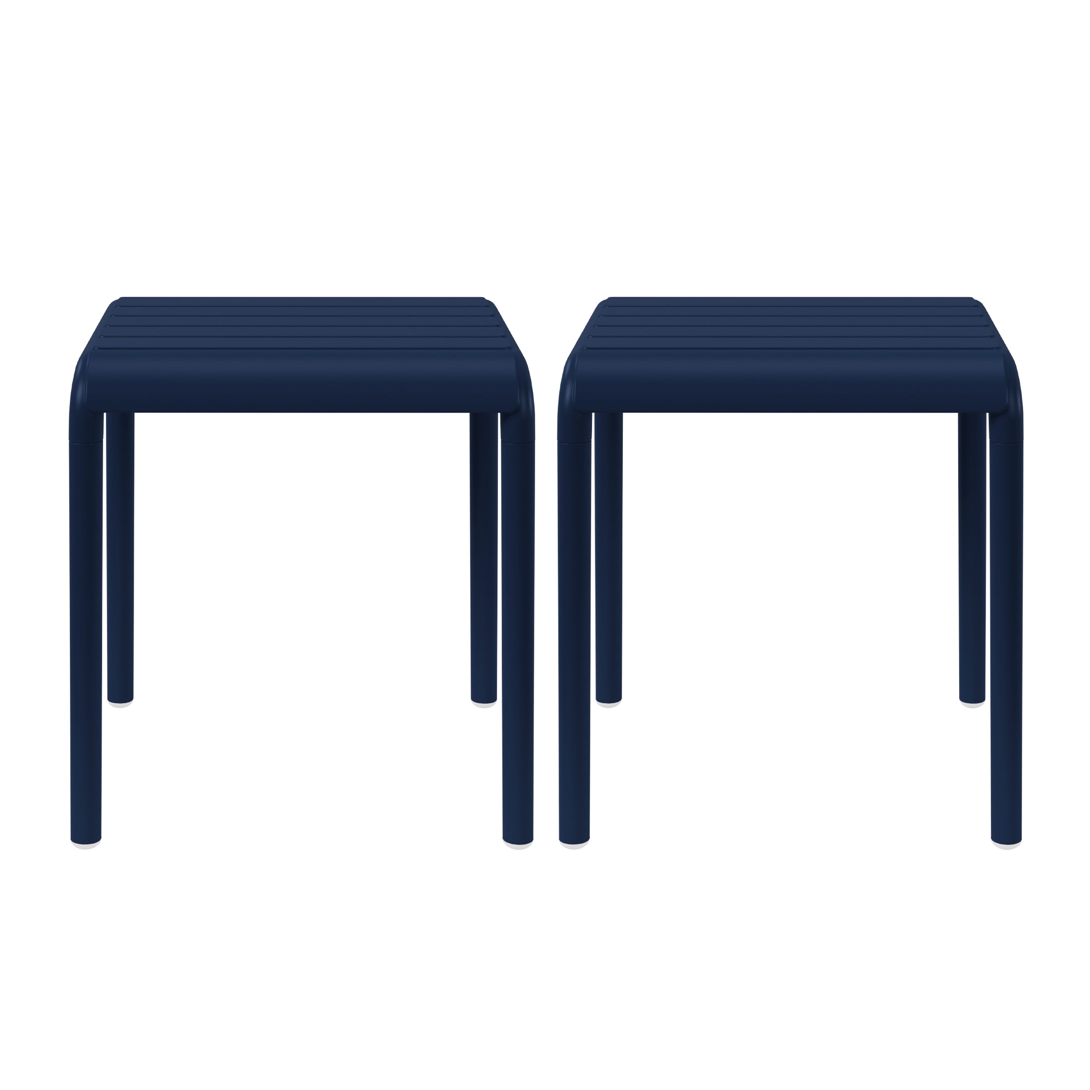 Playa Plastic Modern Outdoor Patio Accent Side Tables (Set of 2)