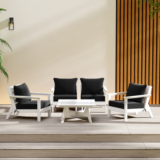 Avalon Outdoor 5-Piece Modular Sectional Patio Furniture Sofa Set