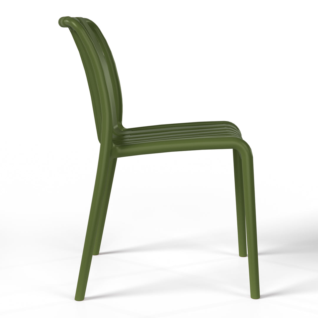 Playa 3-Piece Outdoor Patio Bistro Balcony Furniture Set With Stackable Chairs