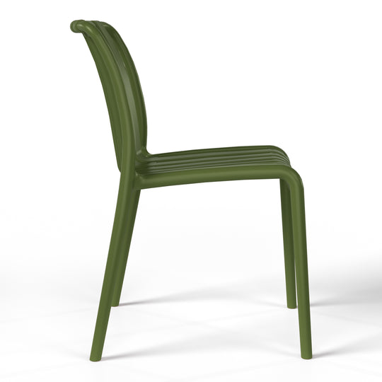Playa 3-Piece Outdoor Patio Bistro Balcony Furniture Set With Stackable Chairs