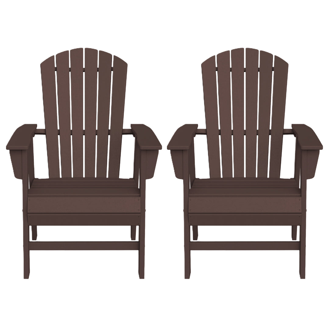 Dylan Outdoor Modern HDPE Adirondack Patio Dining Chairs (Set of 2)