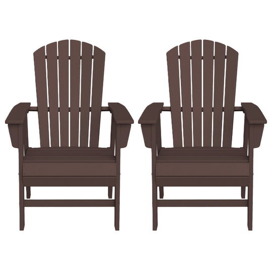 Dylan Outdoor Modern HDPE Adirondack Patio Dining Chairs (Set of 2)