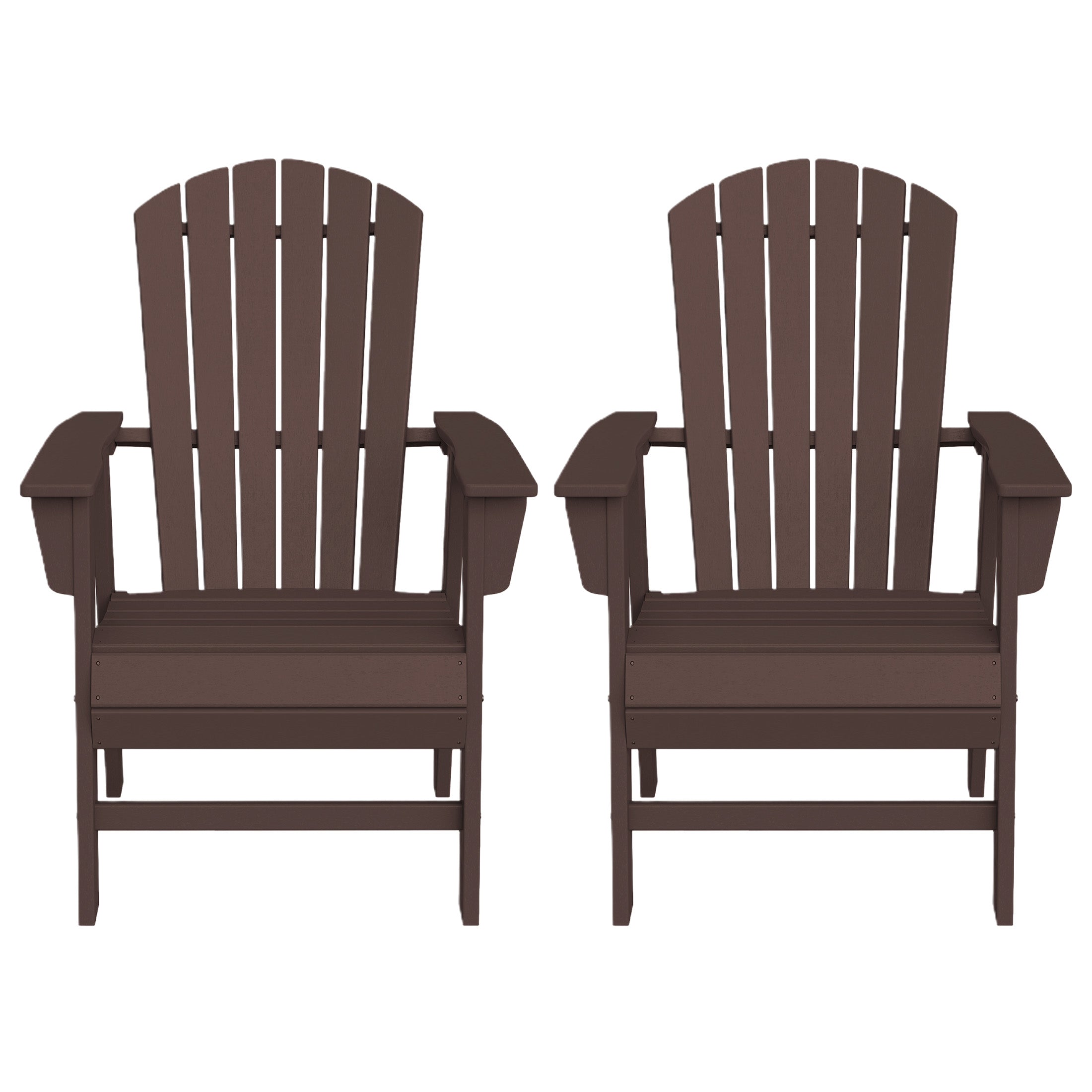 Dylan Outdoor Modern HDPE Adirondack Patio Dining Chairs (Set of 2)
