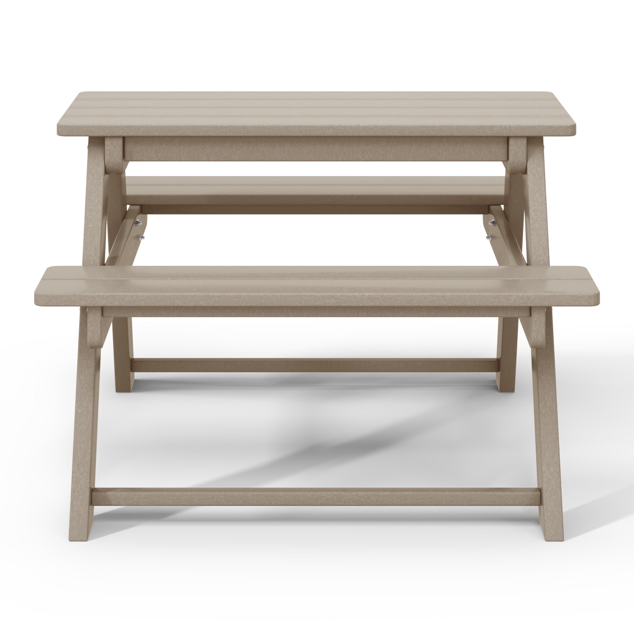 Malibu Outdoor Patio Kids HDPE Plastic Picnic Bench Table
