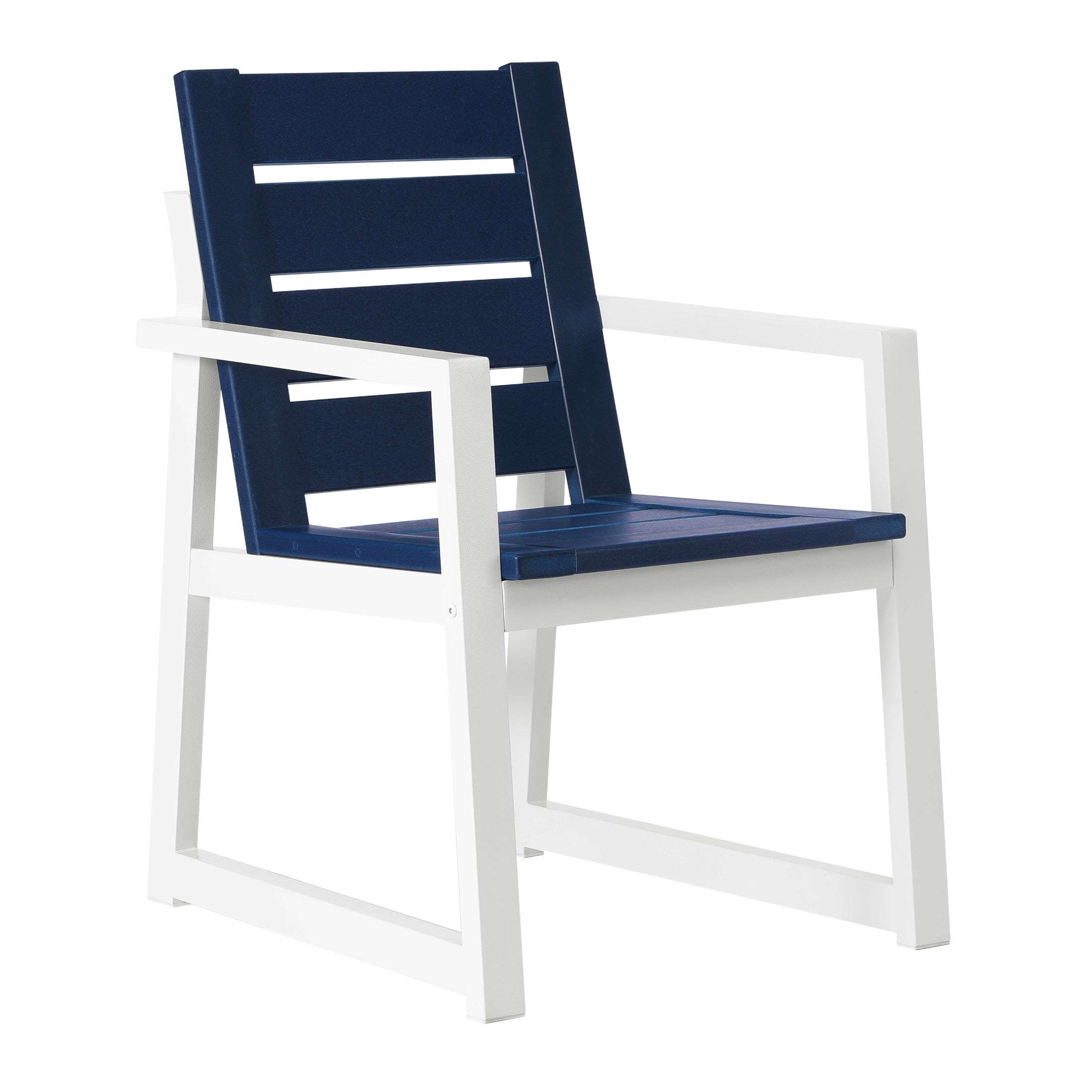 Cape May 7-Piece HDPE Outdoor Furniture Patio Dining Table With Umbrella Hole and Chairs Set For 6