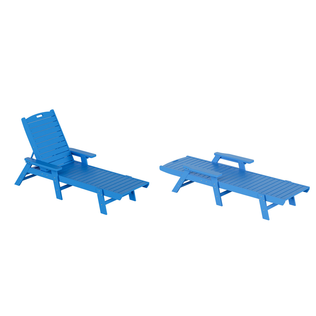 Malibu Poly Reclining Chaise Lounge (Set Of 2)