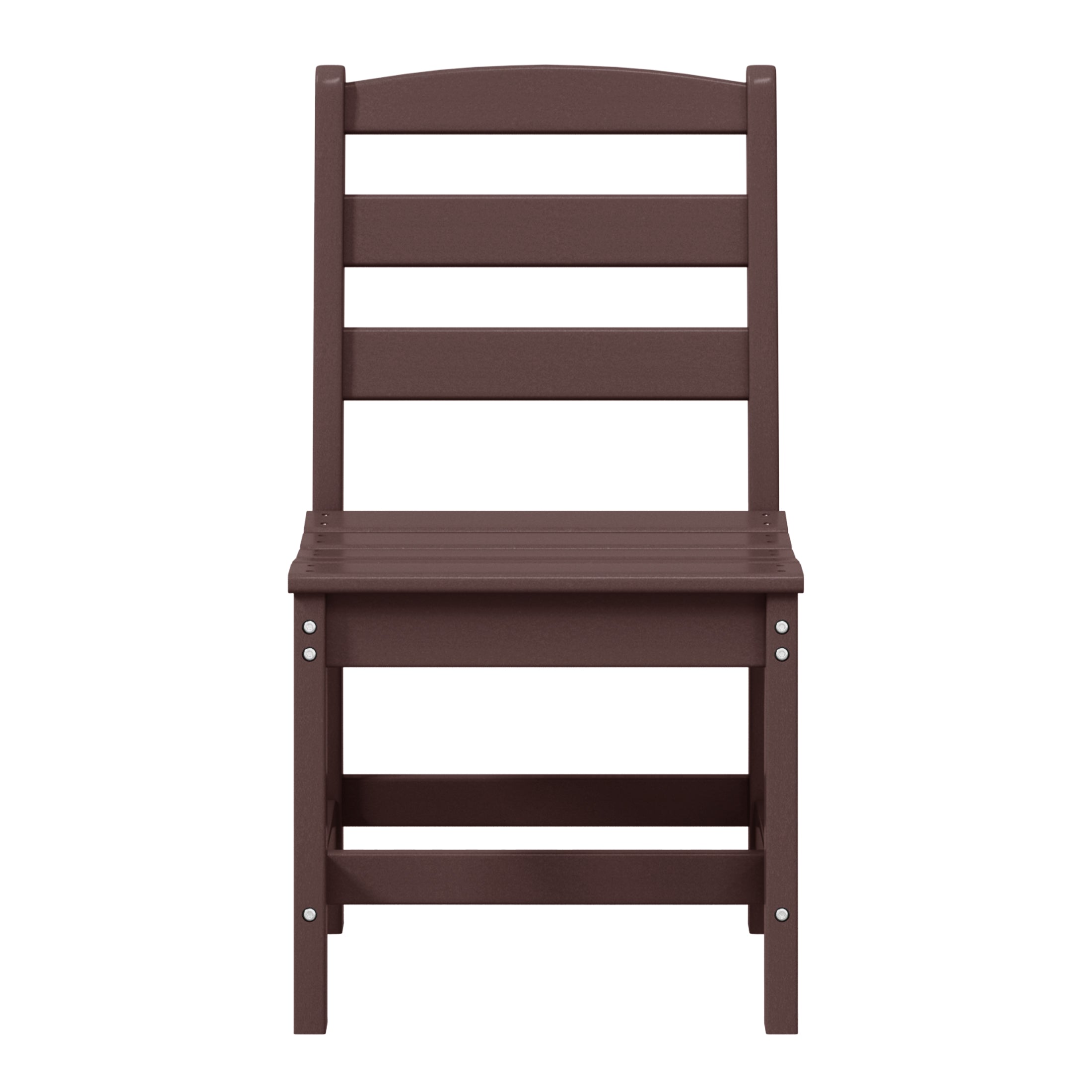 Ashore Outdoor HDPE Patio Classic Armless Dining Side Chair
