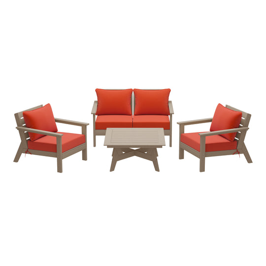 Avalon Outdoor 5-Piece Modular Sectional Patio Furniture Sofa Set