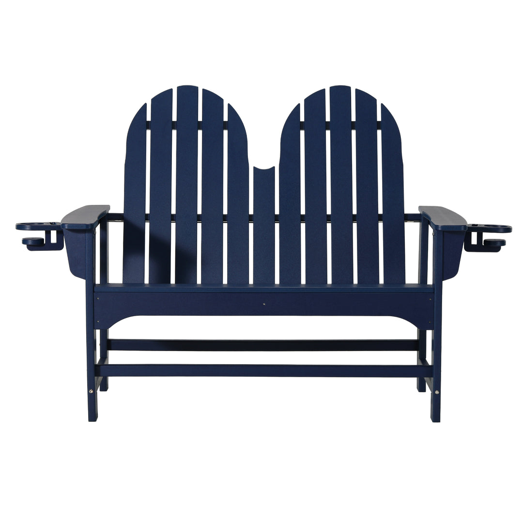 St. Augustine Outdoor Patio 49" HDPE Adirondack Garden Bench