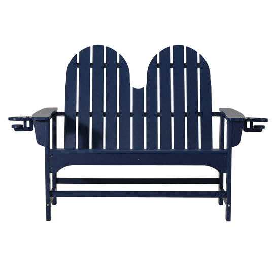 St. Augustine Outdoor Patio 49" HDPE Adirondack Garden Bench