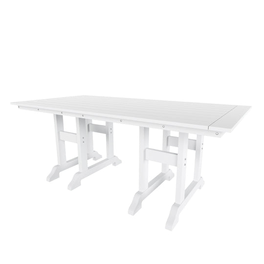 Malibu 6-Piece HDPE Outdoor Rectangle Dining Patio Table and Chairs Set