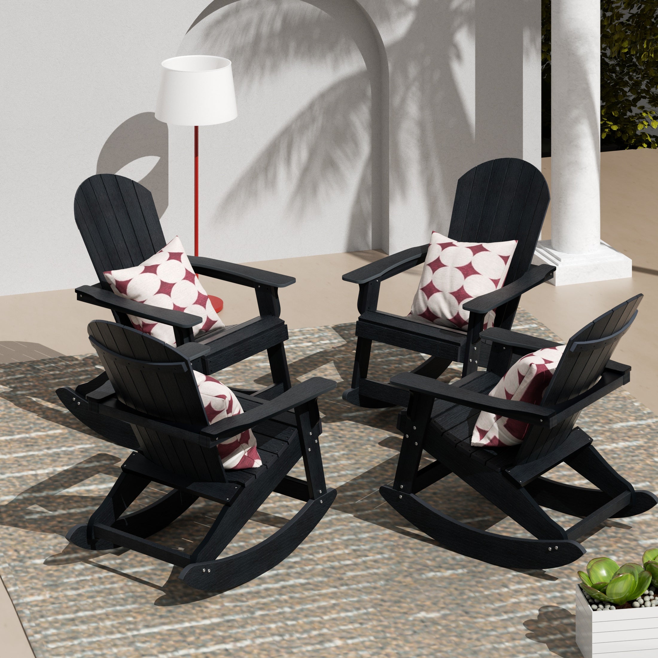 Tuscany Outdoor Rocking Adirondack Chair (Set of 4)