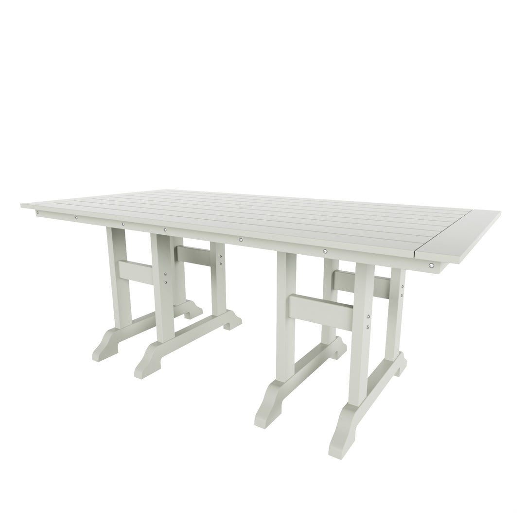 Malibu 7-Piece HDPE Rectangular Patio Dining Table Set with Foldable Chairs