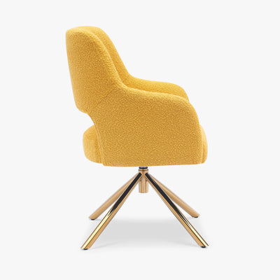 Genevieve Mid-Century Modern Wide Boucle Swivel Accent Arm Chair