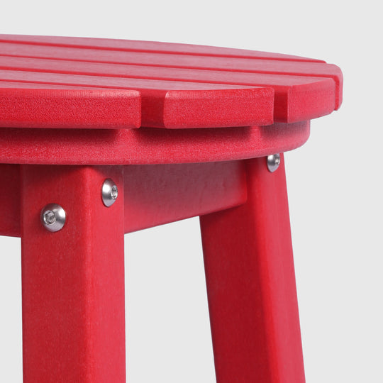 Malibu 24" HDPE Outdoor Patio Round Counter Height Bar Stool