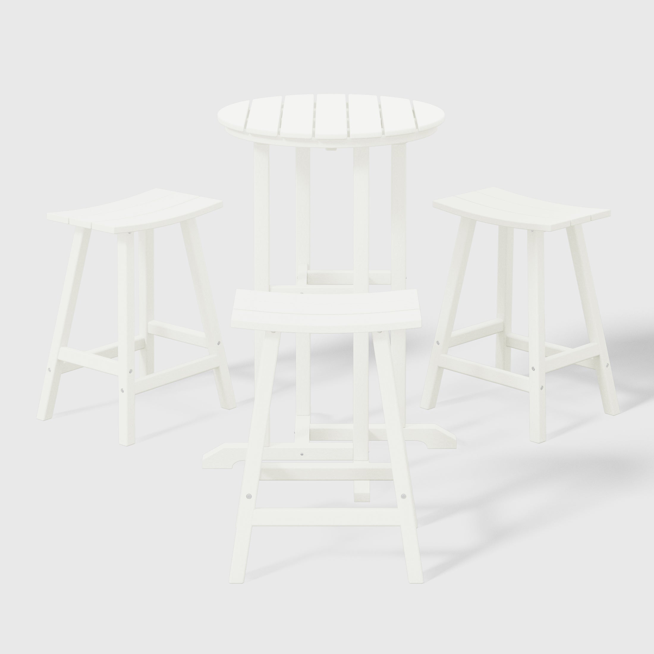 Malibu Outdoor Patio Counter Height Bar Stools Bistro Bar Table 4-Piece Set