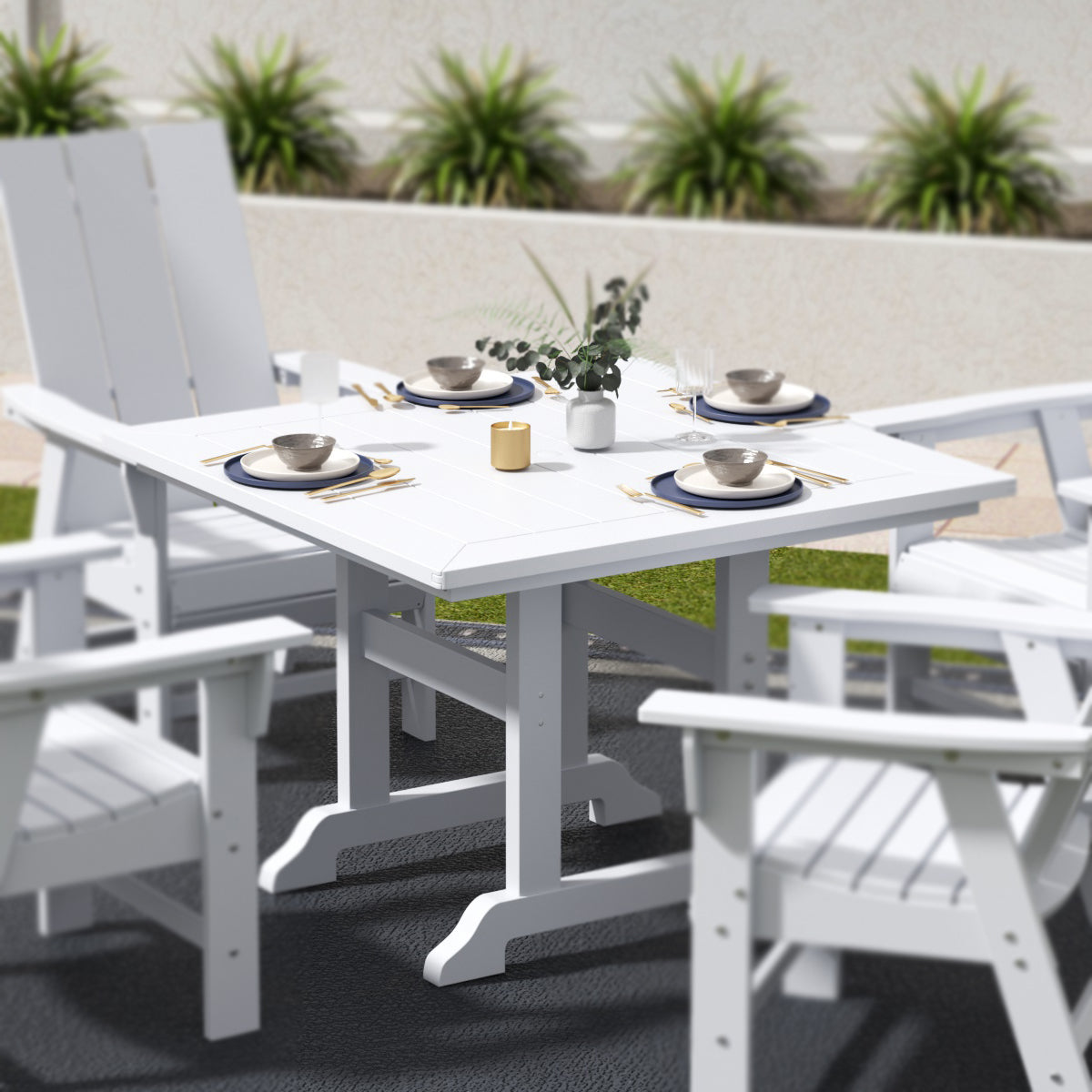 Malibu 43" Outdoor Patio Square Dining Table