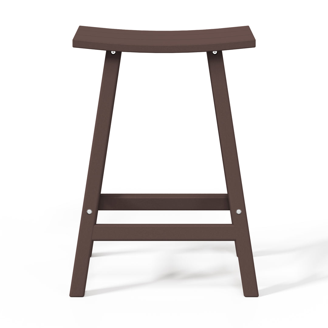 Malibu 24" height Outdoor / Patio Saddle bar stool