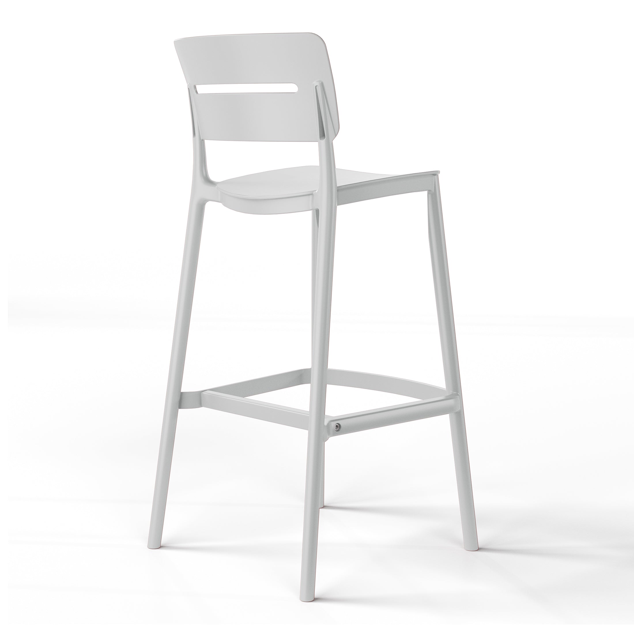 Playa Stackable Polypropylene Resin Plastic Outdoor Patio Bar Stools (Set of 2)