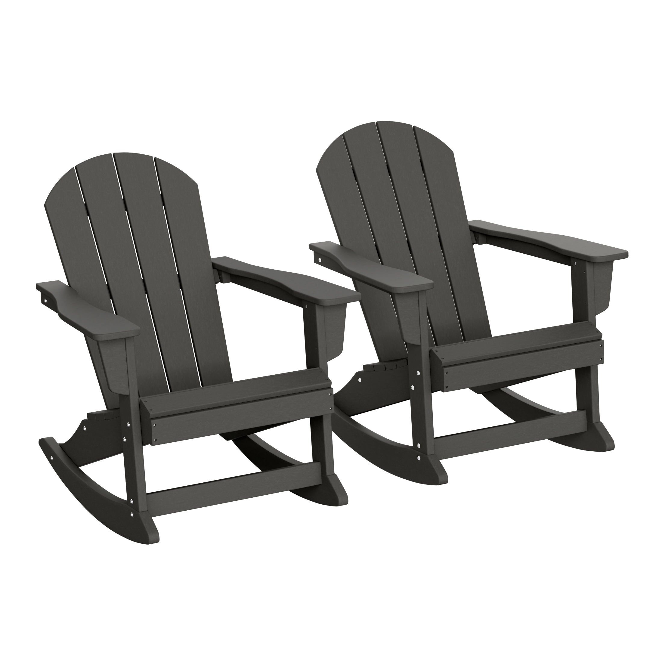 Malibu 2 piece set Outdoor / Patio Poly Adirondack rocking chairs ( Set of 2 )