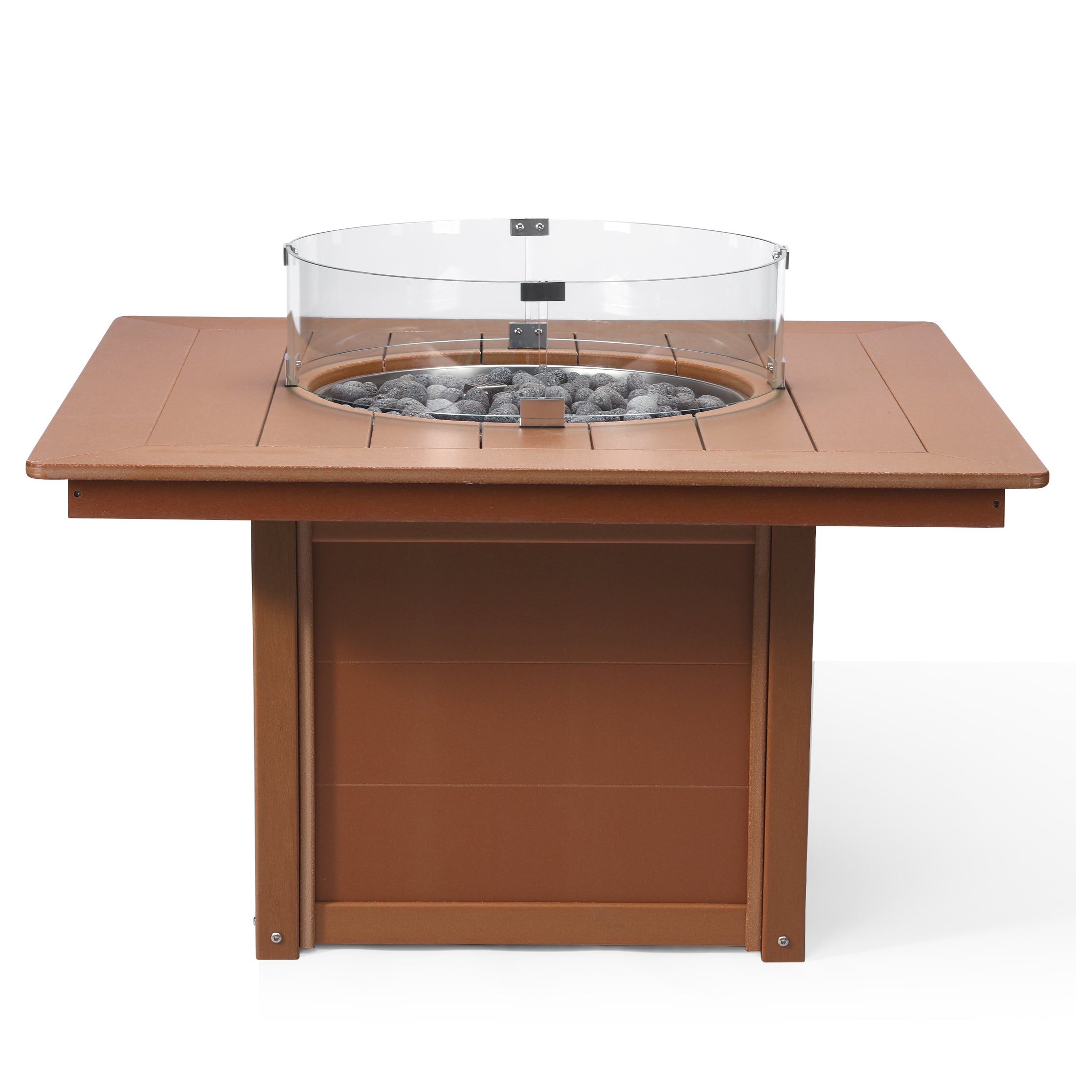 Helios 42" Modern Outdoor Patio Propane Square Fire Pit Table