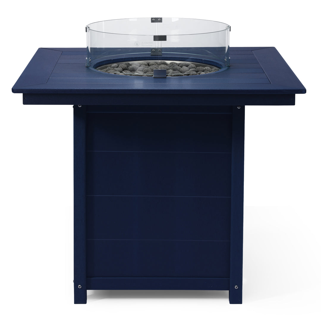 Helios 42" Modern Outdoor Patio Gas Propane Square Fire Pit Table