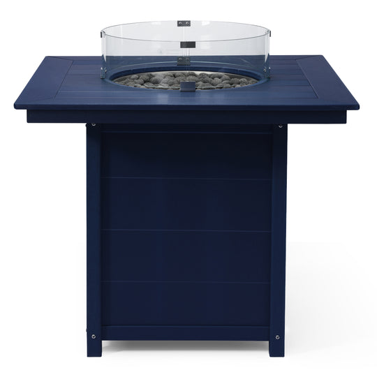 Helios 42" Modern Outdoor Patio Gas Propane Square Fire Pit Table