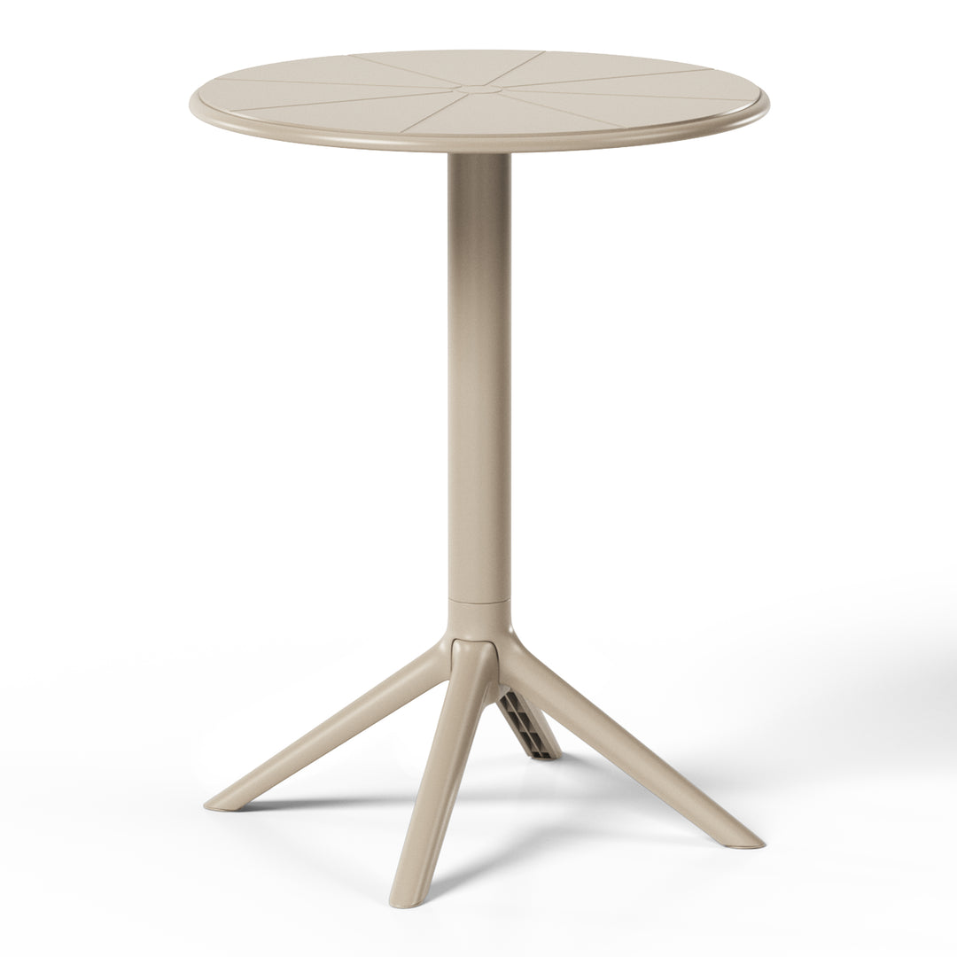 Playa 23.5" Outdoor Polypropylene Resin Round Patio Bistro Dining Table for 2