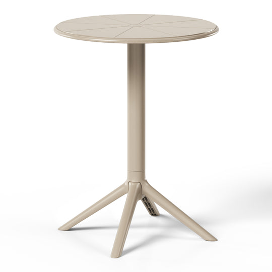 Playa 23.5" Outdoor Polypropylene Resin Round Patio Bistro Dining Table for 2