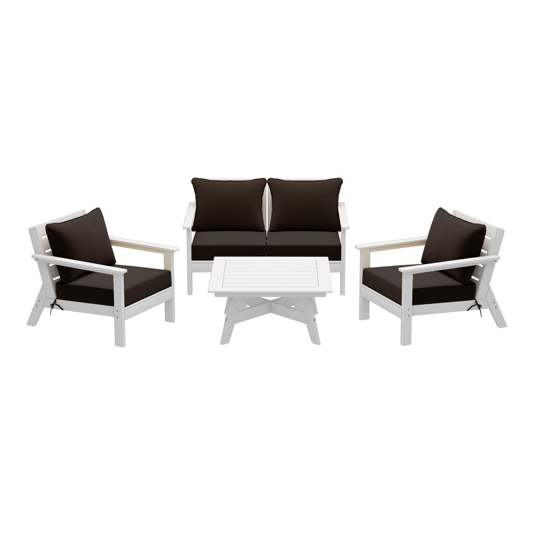 Avalon Outdoor 5-Piece Modular Sectional Patio Furniture Sofa Set
