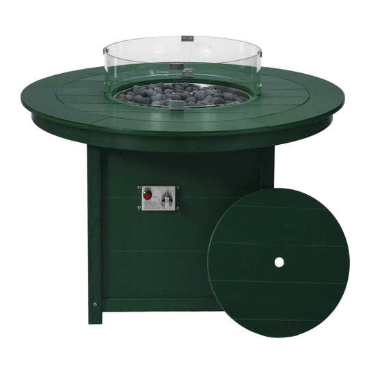 Helios 47" Modern Outdoor Patio Propane Gas Round Fire Pit Table