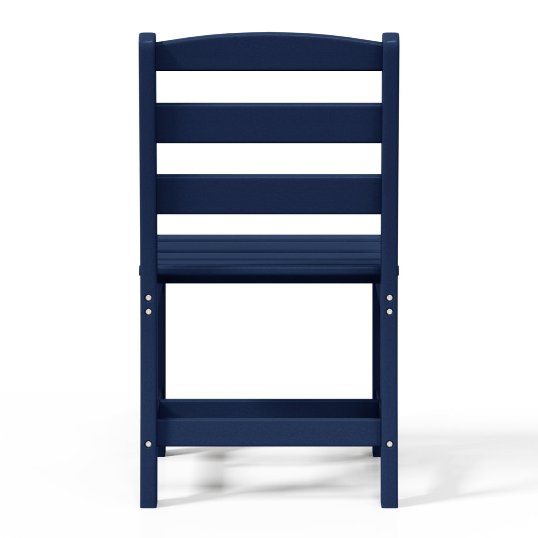 Ashore Outdoor HDPE Patio Classic Armless Dining Side Chair