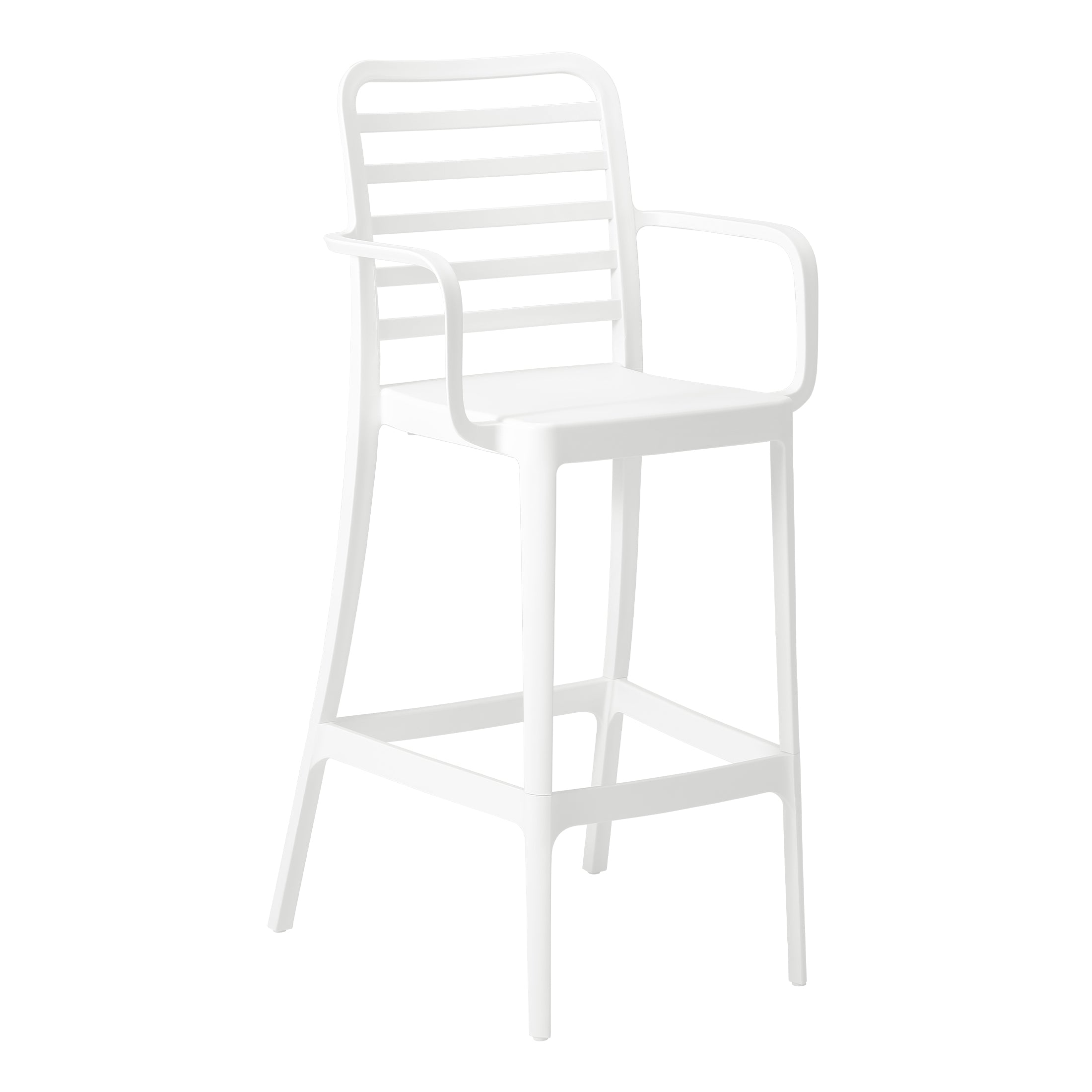 Playa 29.5" Outdoor Polypropylene Plastic Patio Bar Height Stools (Set of 2)