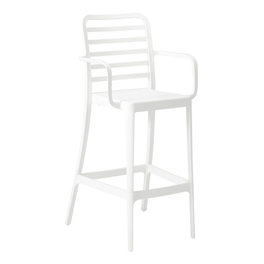 Playa 29.5" Outdoor Polypropylene Plastic Patio Bar Height Stools (Set of 2)
