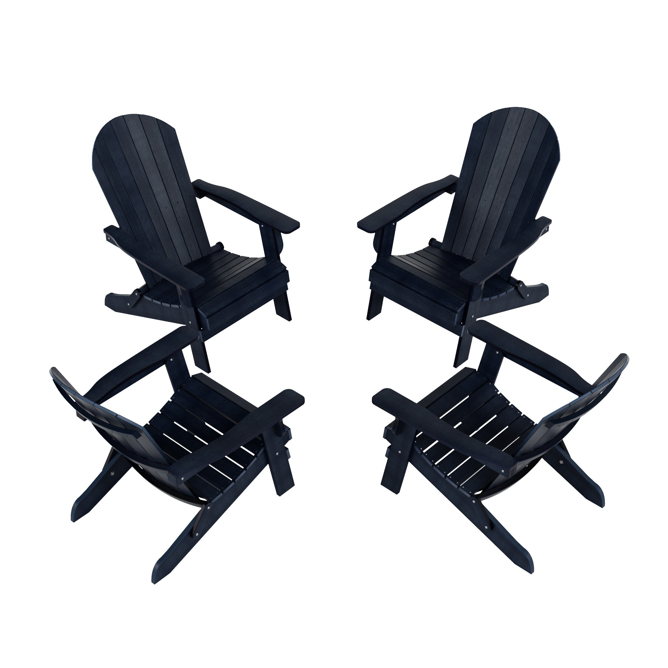 Tuscany Outdoor Folding Adirondack Seashell Chair (Set of 4)