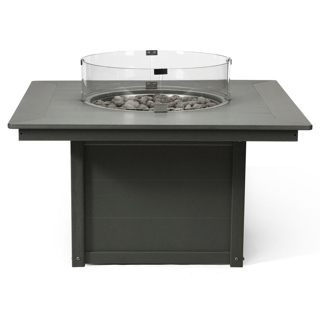 Helios 42" Modern Outdoor Patio Propane Square Fire Pit Table